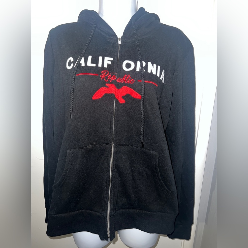 Black California Zip Up hoodie